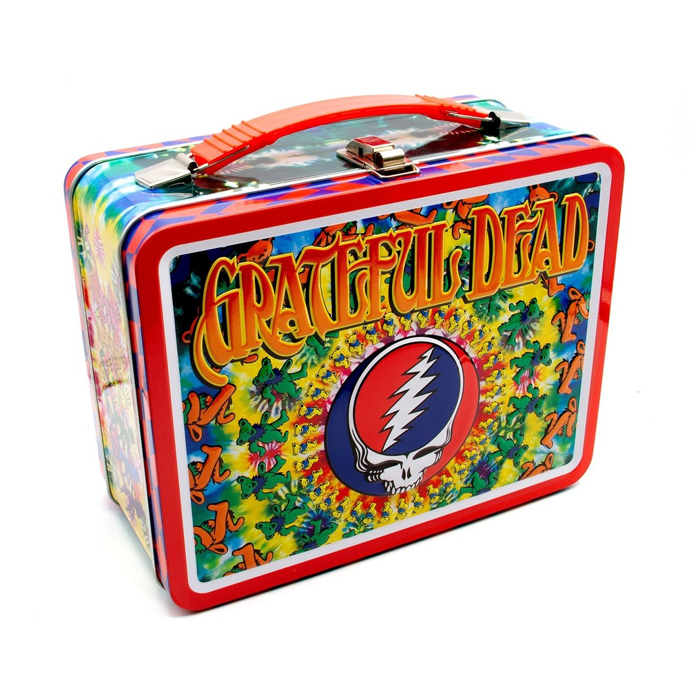 AQUARIUS Grateful Dead Fun Box - Sturdy Tin Storage Box with Plastic Handle & Em