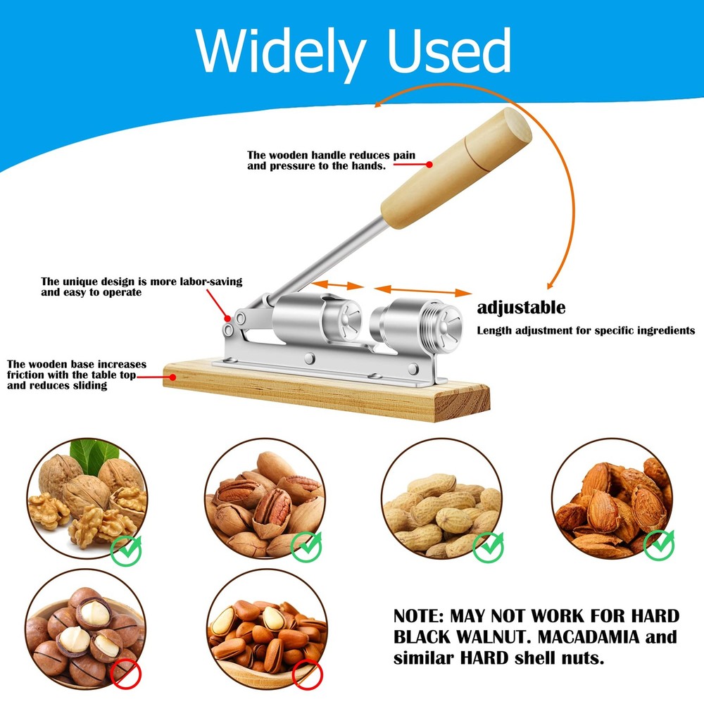 Nutcrackers for Nuts, Nut Crackers for Pecans, Heavy Duty Nut Cracking Tools,...