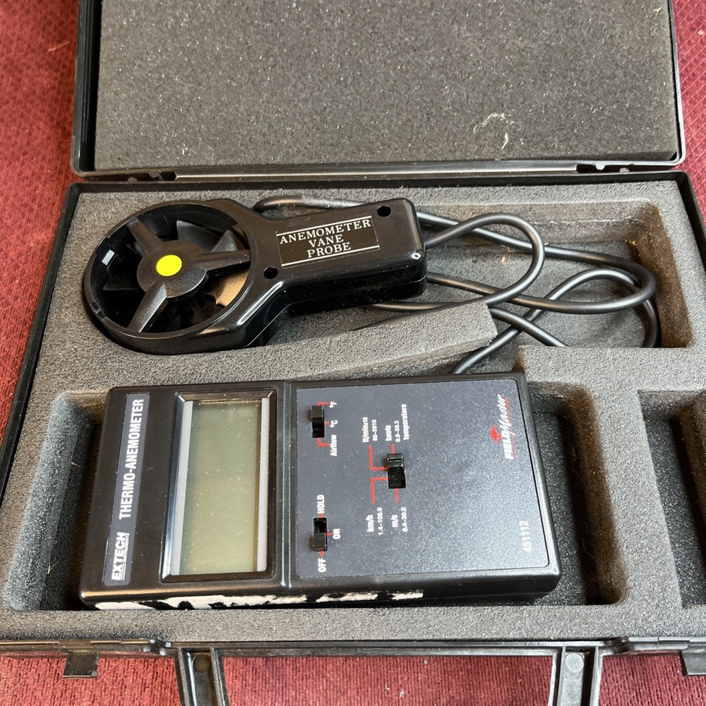 Extech Vane Thermo-Anemometer 451112 W/ HARD CASE