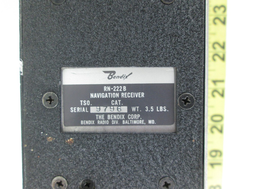 Bendix RN-222B Navigation Receiver Aviation Nav Radio