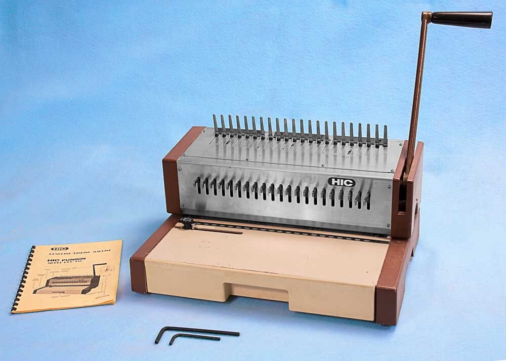 HIC HPB 210 COMB BINDING MACHINE WITH LARGE ASSORTMENT OF COMBS
