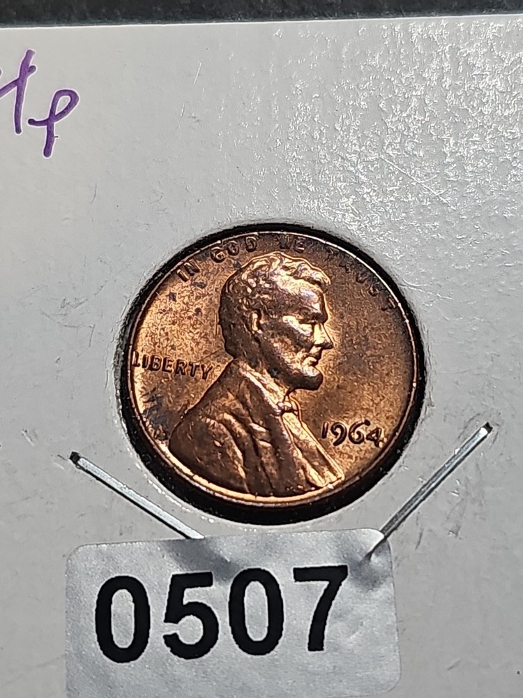 1964 1C RD Lincoln Cent