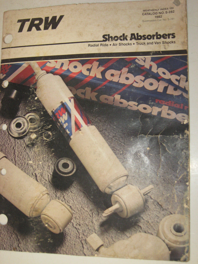 1982 TRW Shock Absorbers Catalog, 26 pages, # S-282