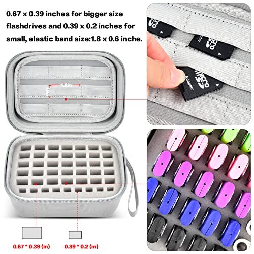 40 Slots USB Flash Drive Case USB Storage Holder Bag USB Organizer