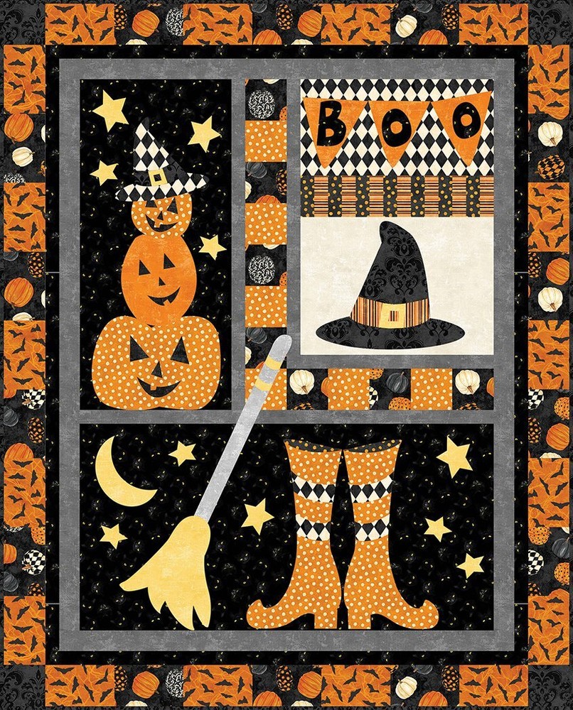 New Applique Quilt Pattern HOCUS POCUS 41"x51"