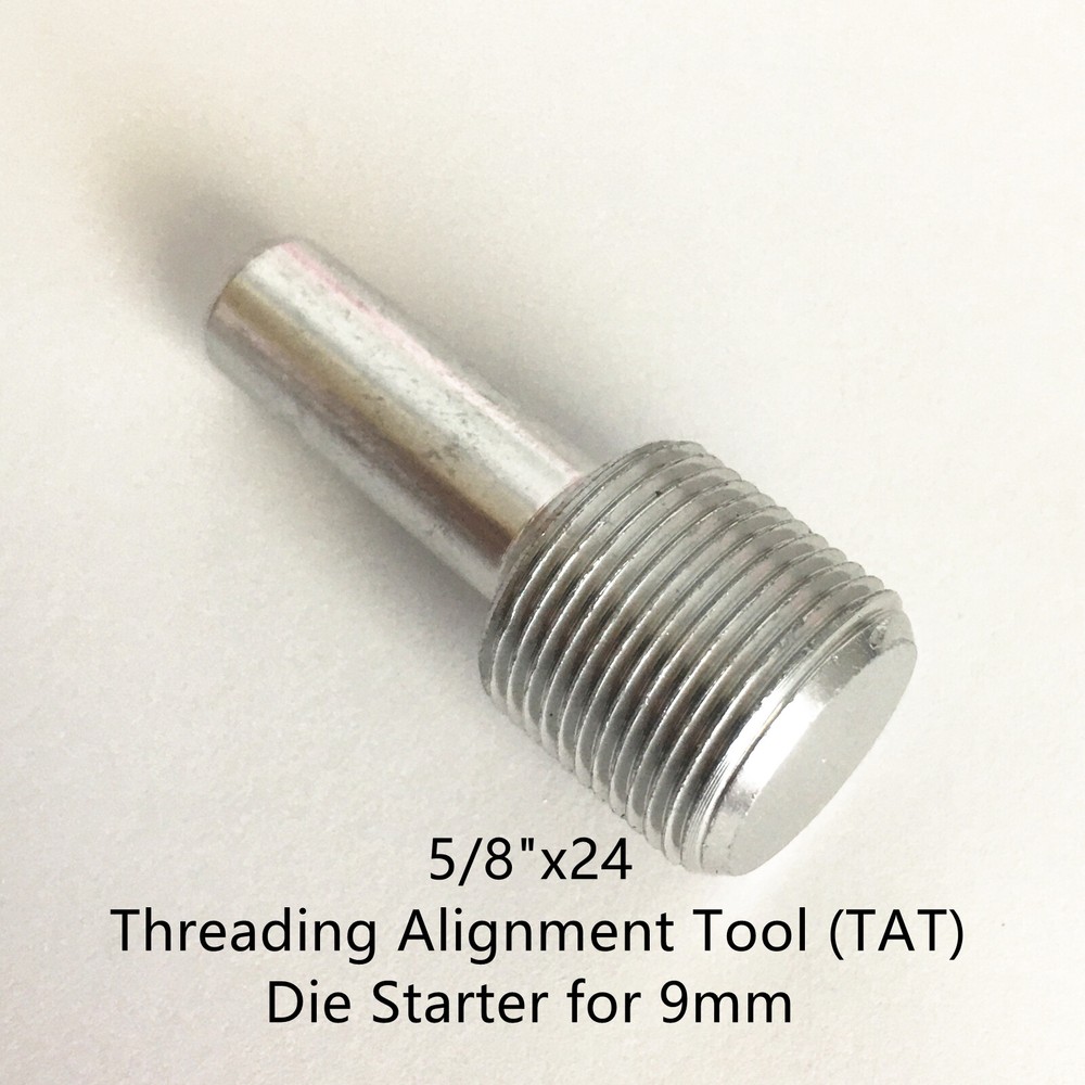 5/8-24 Threading Alignment Tool (TAT) Die Starter for 9mm