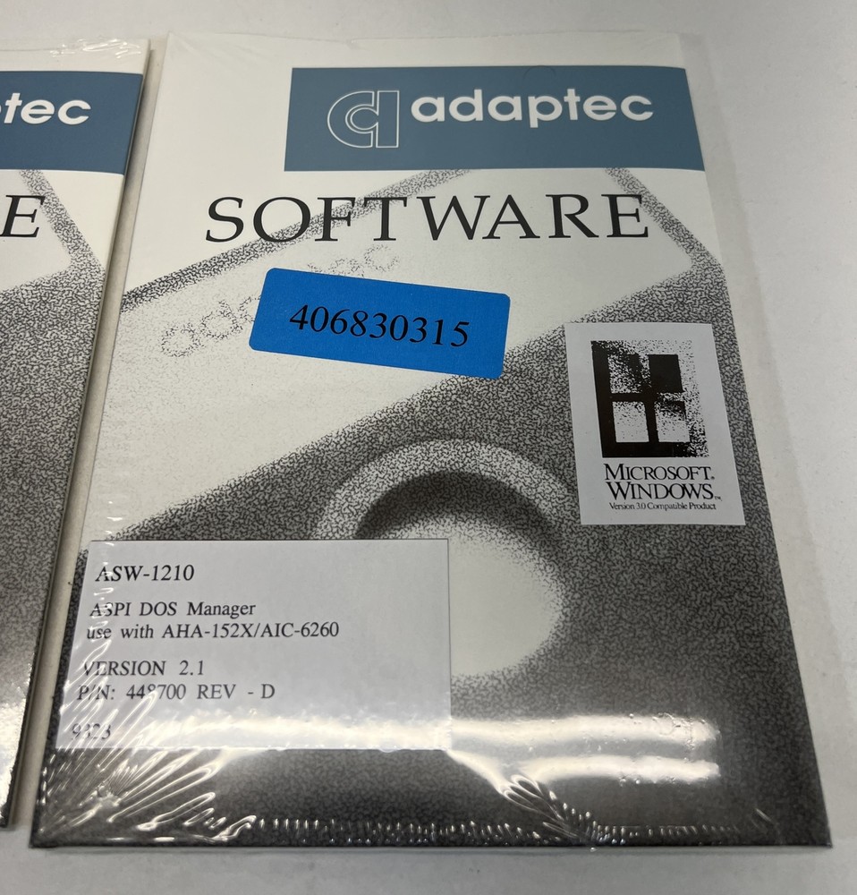 NEW Adaptec Software ASW-410 Version 2.1 & ASW-1210 Version 2.1