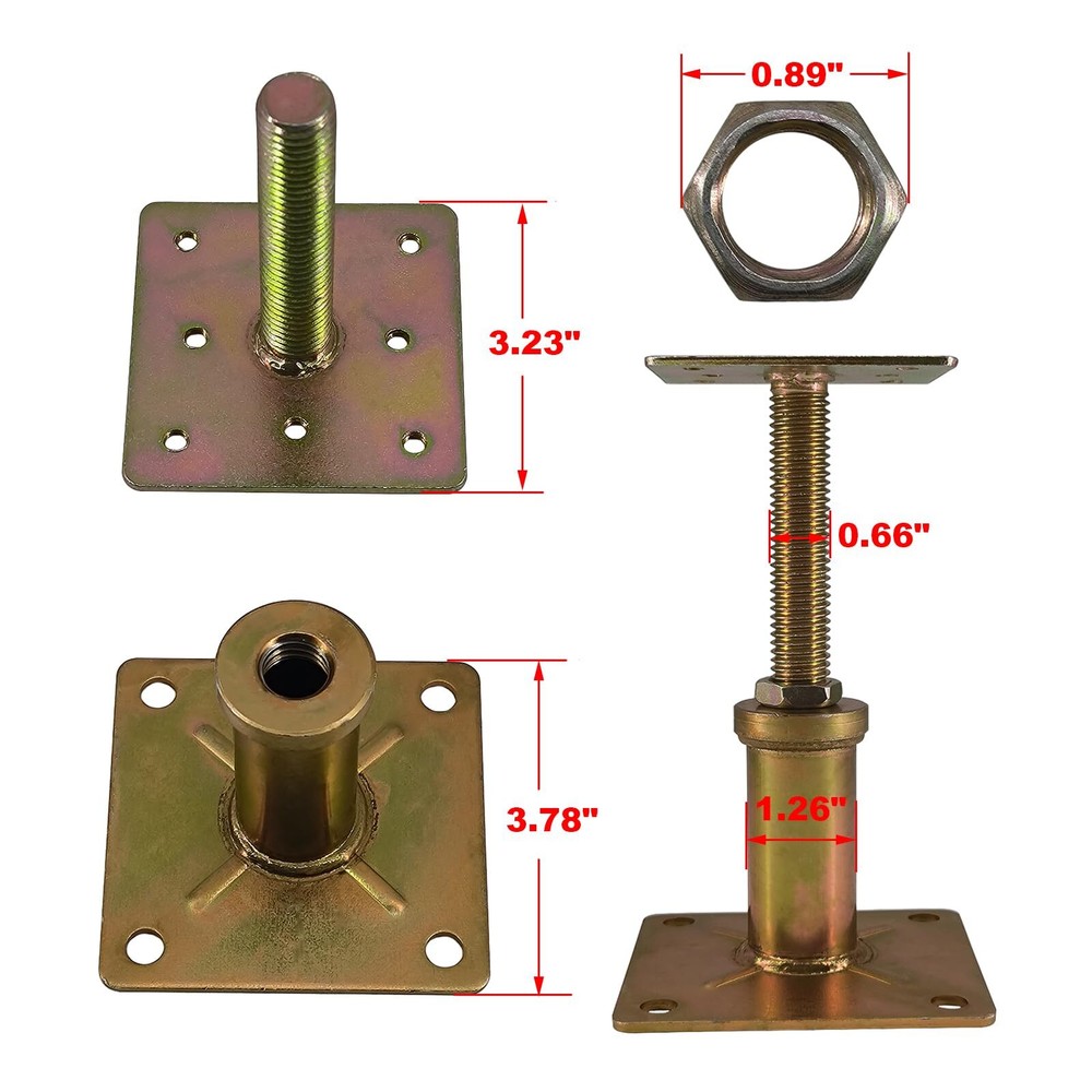 4-7" Adjustable House Floor Jacks Mini Screw Post Pole 6 Pack