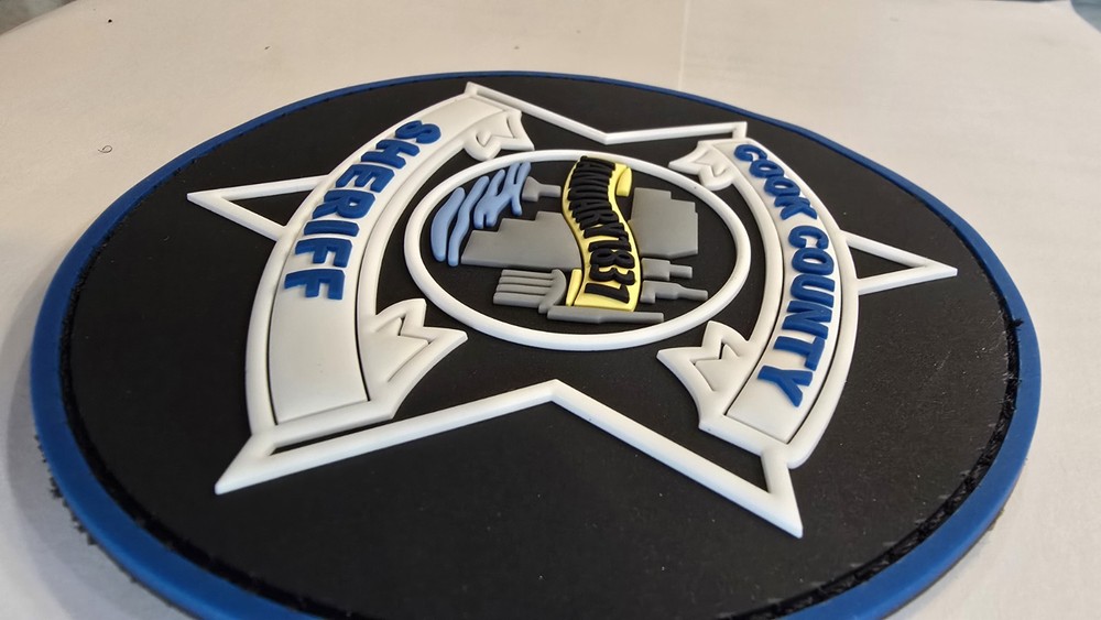 Cook County Sheriff Patch With Hook And Loop Closure 4 X 4