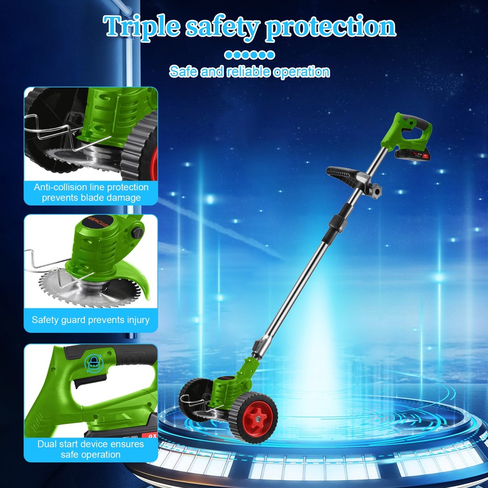 String Trimmer Cutter mower Cordless Electric Weed Lawn Eater Edger Yard Grass