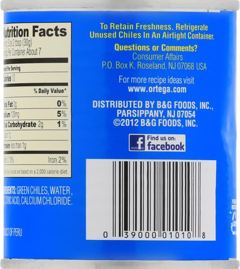 Diced Green Chiles, Mild, 7 Oz