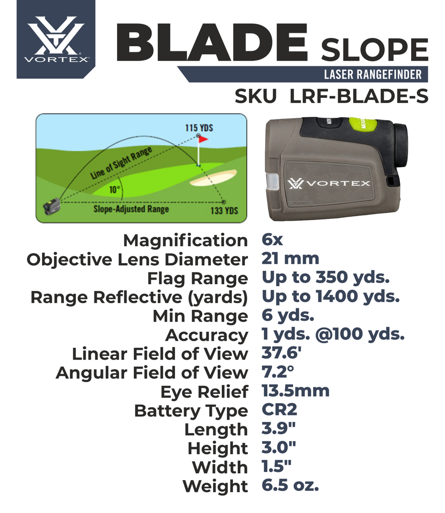 Vortex Optics Blade Slope 6x21 Golf Laser Rangefinder