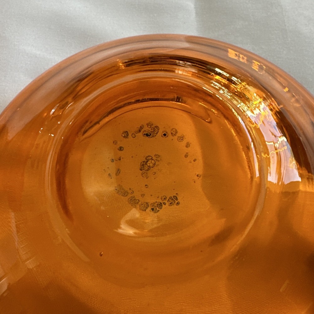 orange glass ashtray vintage