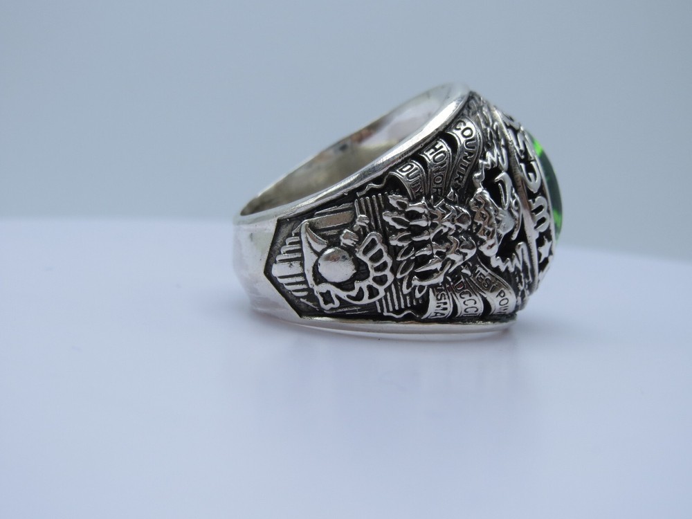 SOLID Silver 925 , RING , USMA , WP , West point Ring , 1977 , US SIZE : 11.5