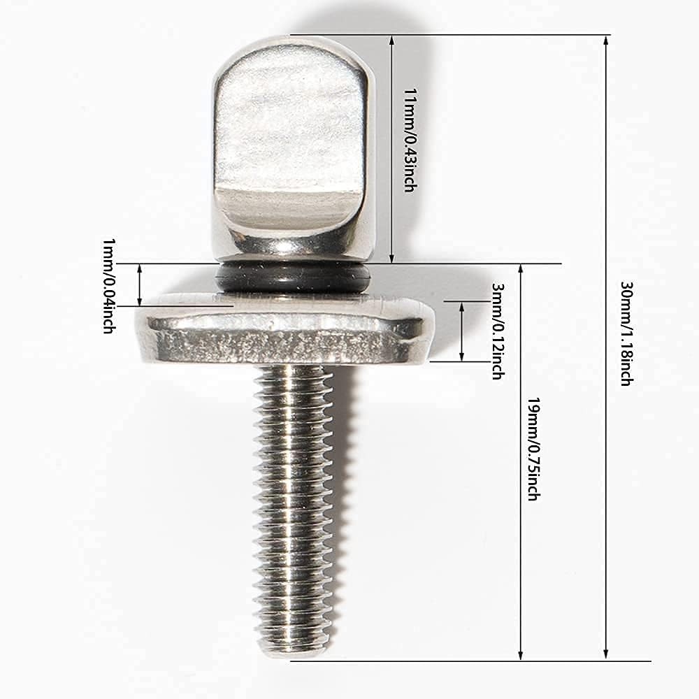 Lightweight & Durable Fin Screws for Boards: Rust-Proof 3 Pack - No Tools Needed