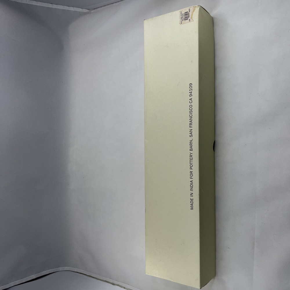 Pottery Barn Reef Servers Silver Tone 2 Piece Serving Set Fork Spoon New In Box