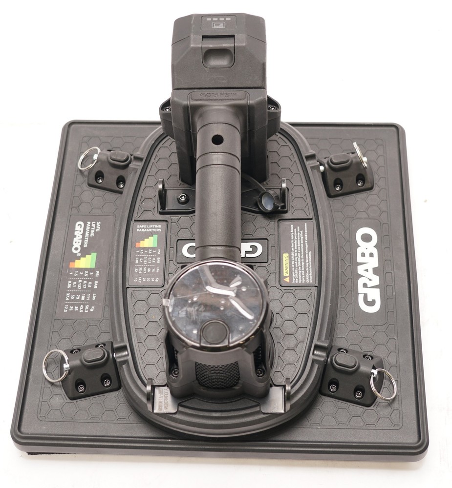 GRABO High Flow Black Suction Tool Kit Suction Plate LED Display