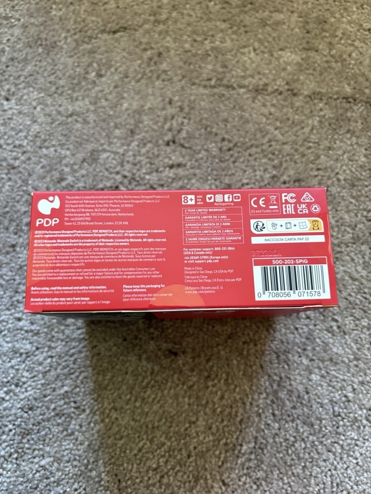 PDP REMATCH GLOW Enhanced Wireless Nintendo Switch Pro Controller Super Mario