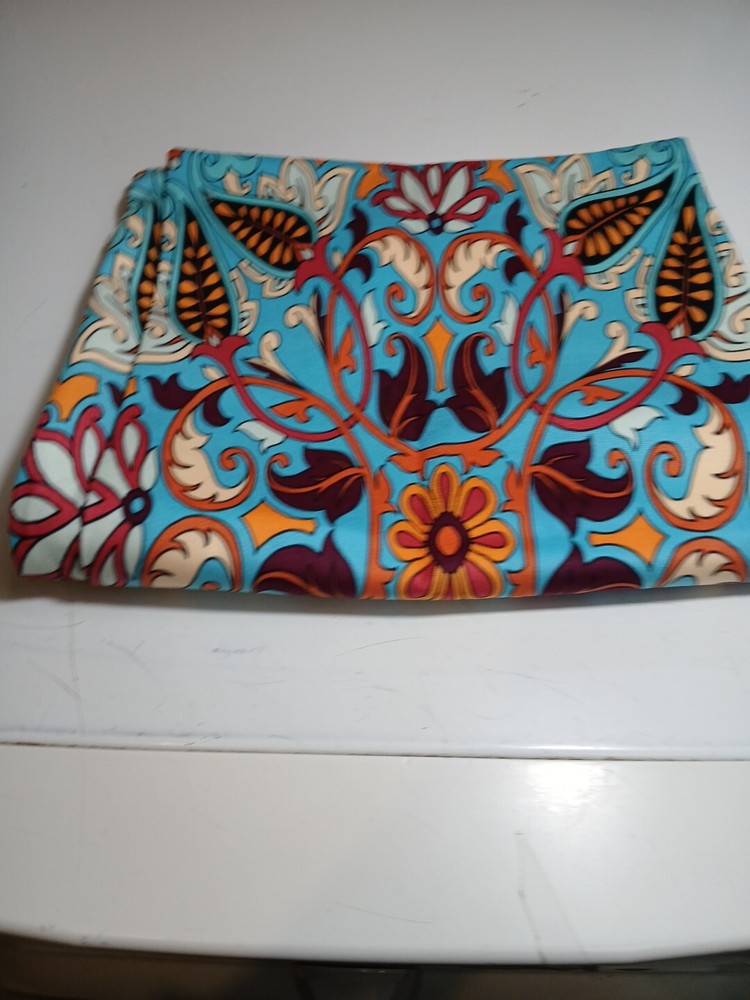 2- Turquoise & Multi Paisley Decorative Pillow Covers Zip 11" x 11" Boho