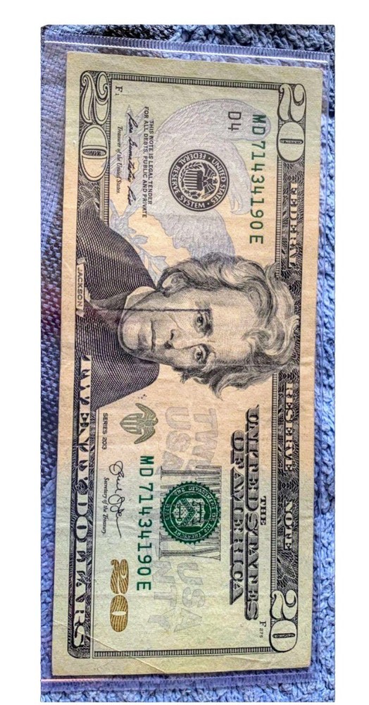 $20-Bill Ink Stripe Error (Series 2013)