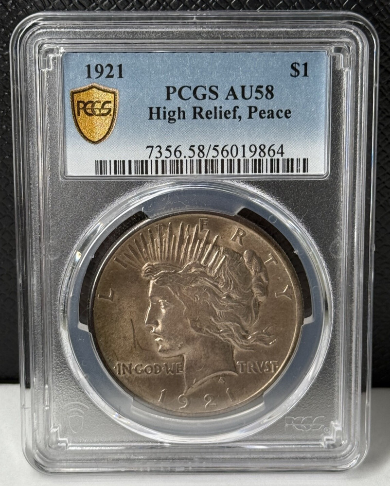 1921 Peace Dollar PCGS AU 58
