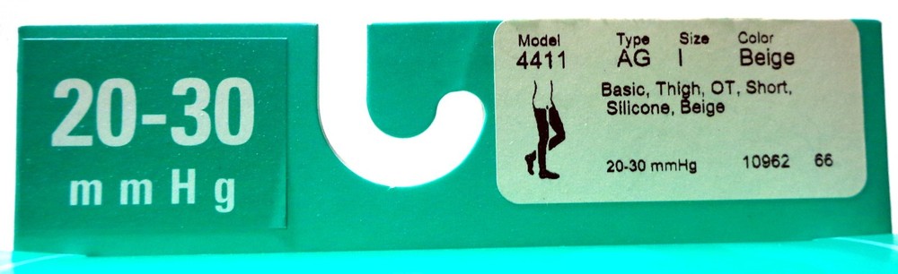 JUZO Basic Beige Compression Stockings: Model 4411, Type AG, Size I (NEW)
