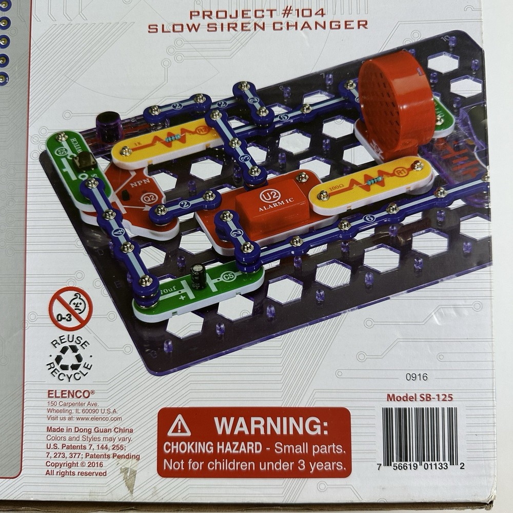 Elenco Snap Circuits Skill Builder STEM Create 125 Project Model SB-125 COMPLETE