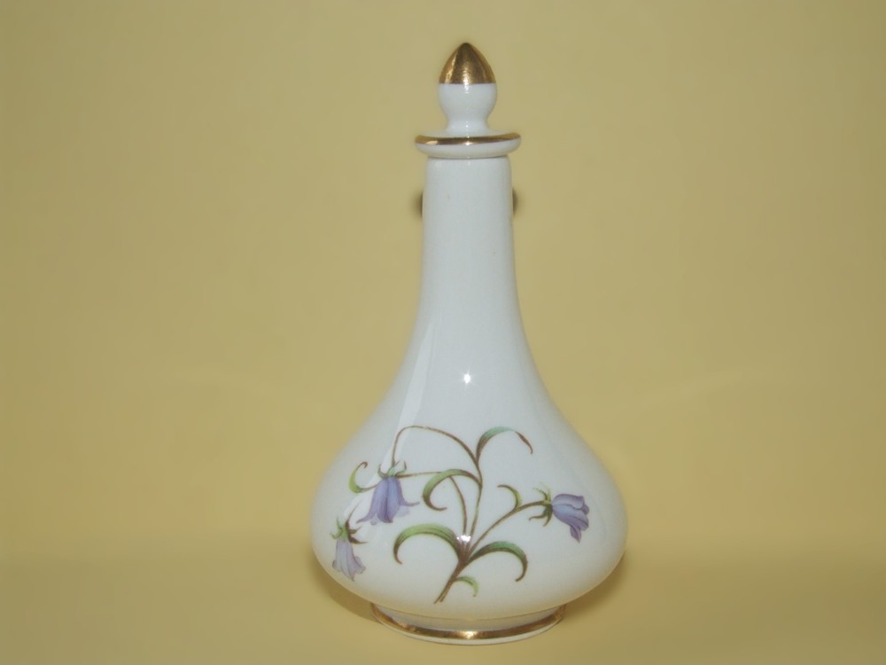 A Spode Campanula Perfume Bottle with Lid