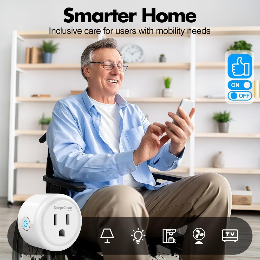DeeprClean Mini Smart Plugs That Work with Alexa, Wifi Socket Compatible...