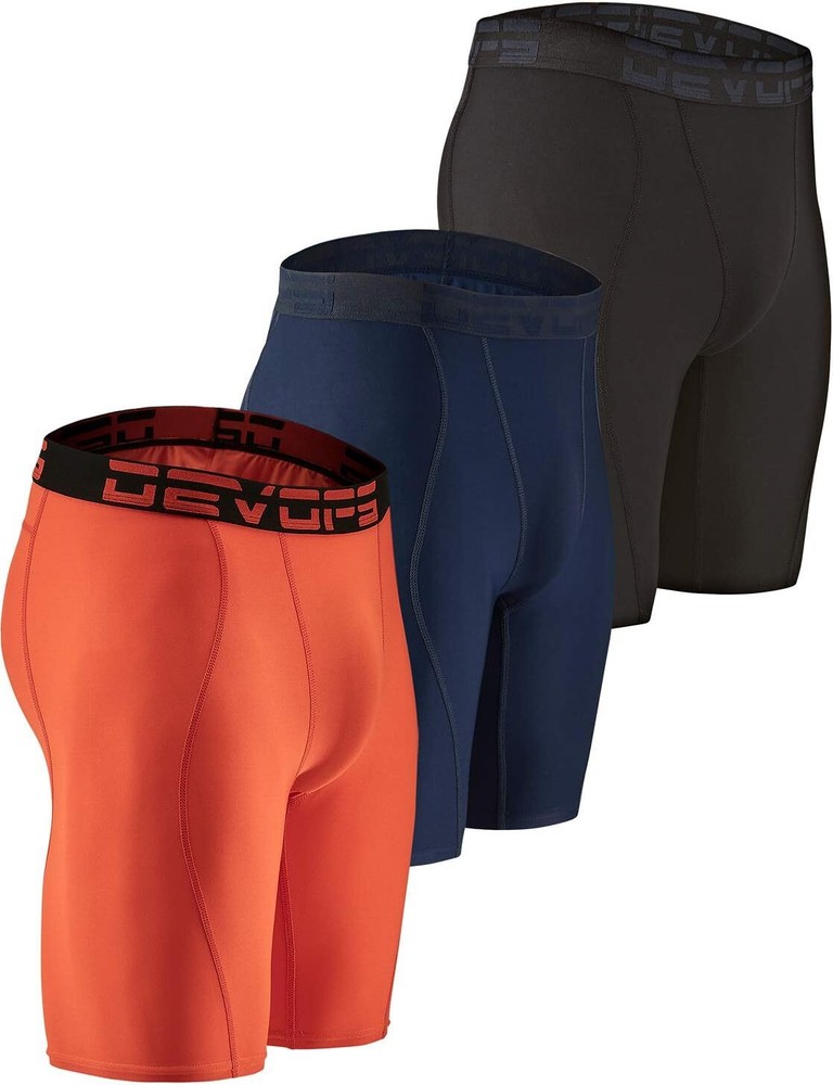 DEVOPS 3 or 5 Pack Compression Shorts Men Spandex Sport