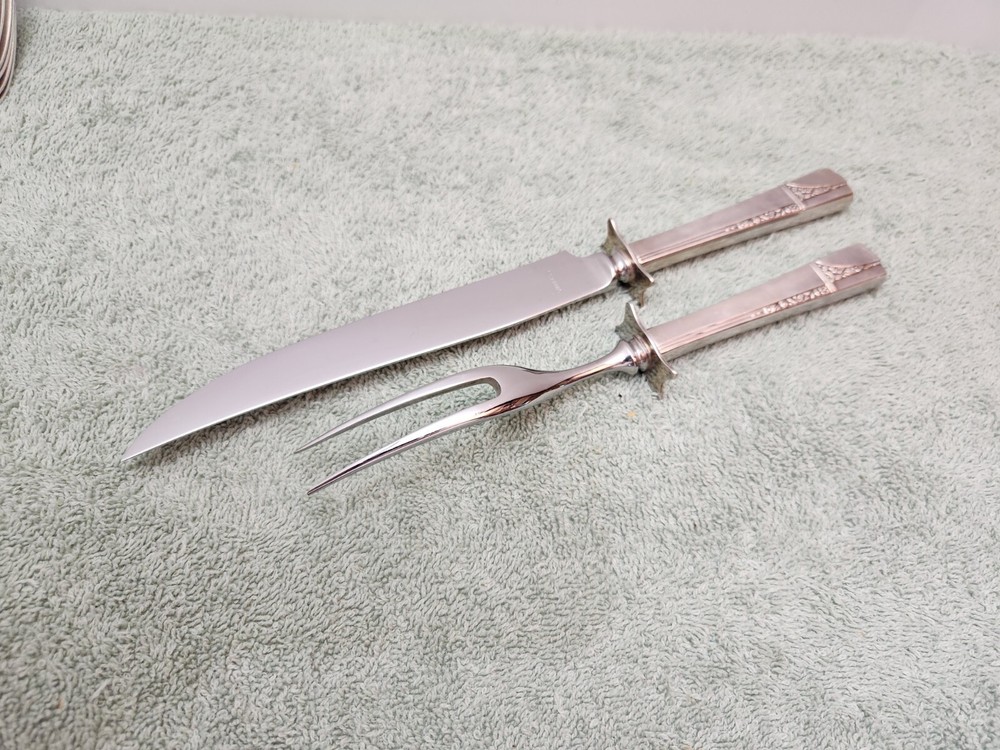 Nobility Plate Caprice Carving Knife & Fork Silverplate Flatware