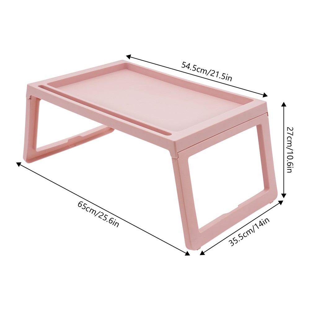 Laptop Notebook Table Stand Lap Tray Rectangular Foldable Computer Desk Pink