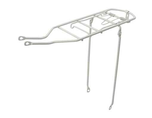 White Steel Bicycle Rear Rack for 26" Bikes