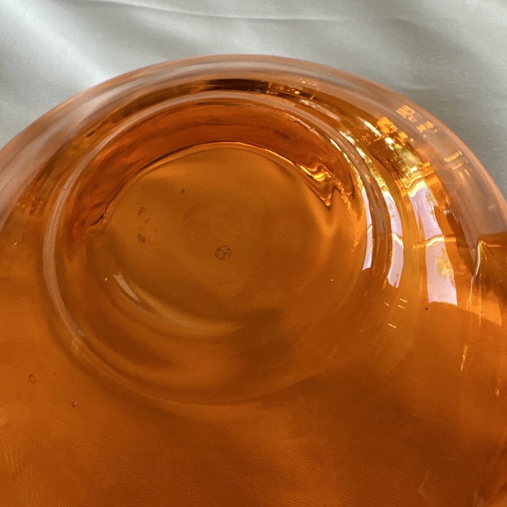 orange glass ashtray vintage
