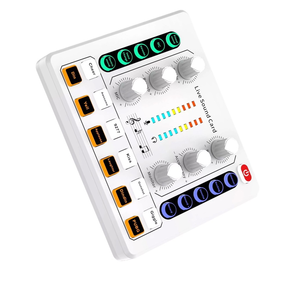 M8 Sound Card Live Streaming  Interface External USB Live Broadcast MicrophoneW2