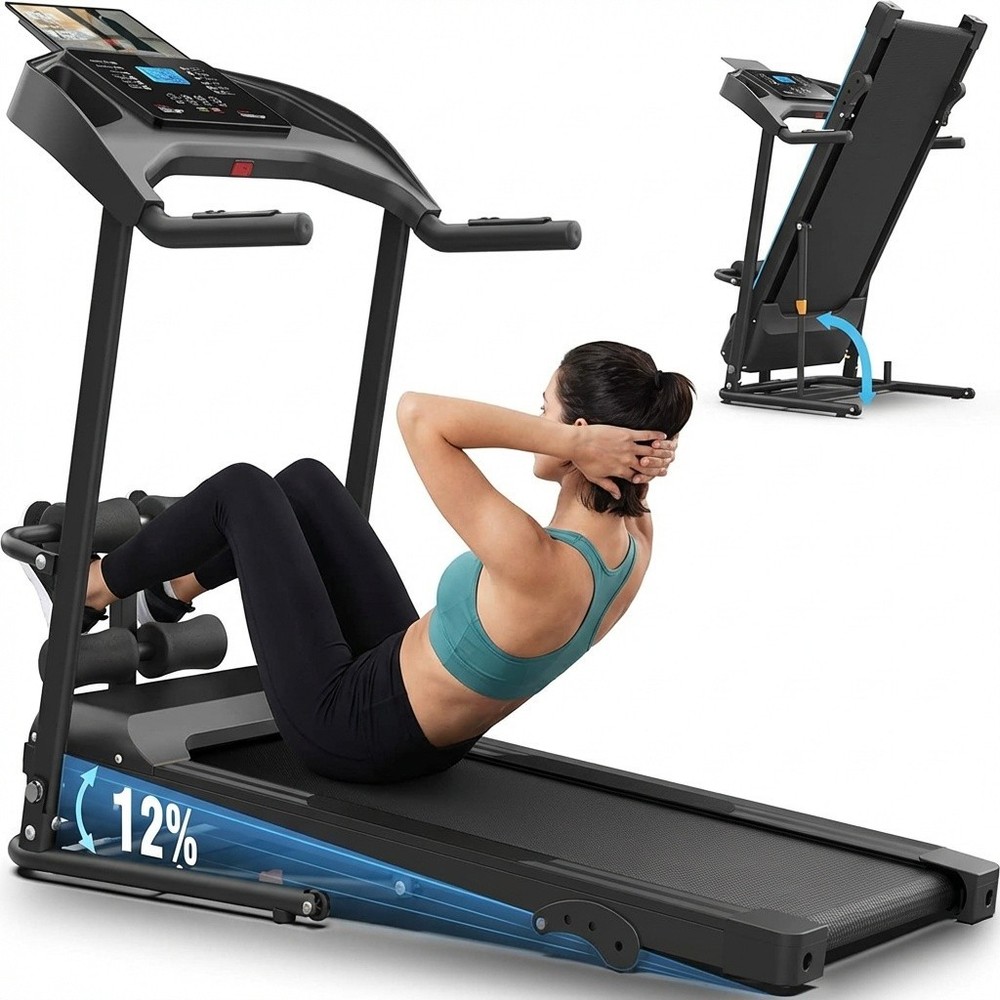 12% Incline Smart Treadmill Machine,Dual-Training Efficiency Treadmill Machine#