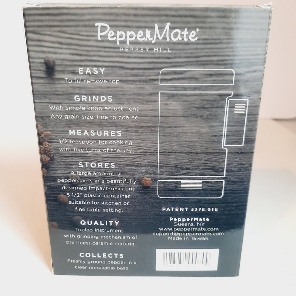 New Pepper Mate Pepper Mill Black