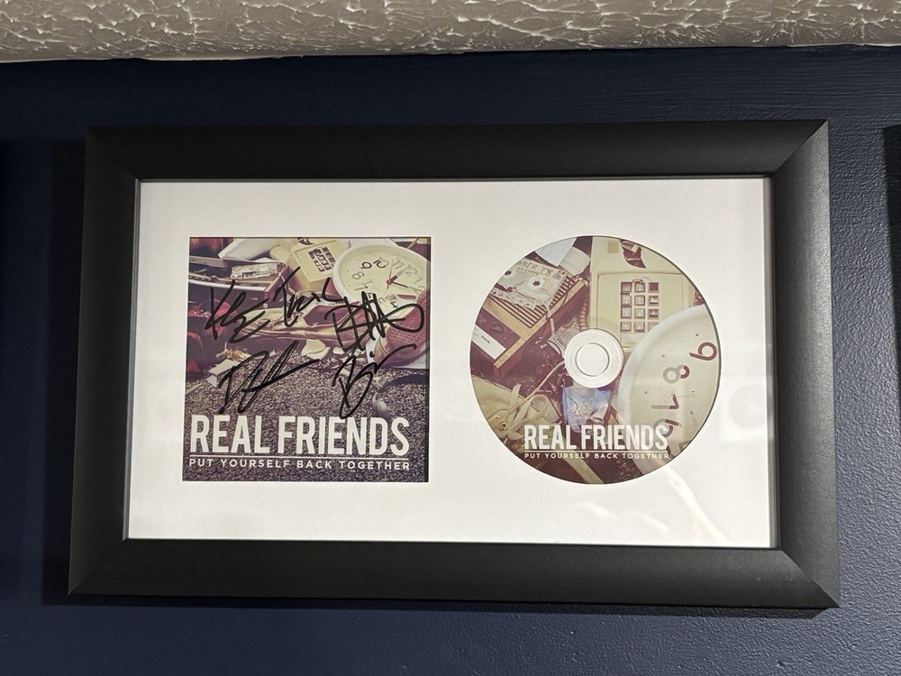 SIGNED Real Friends Put Yourself Back Together CD and booklet framed