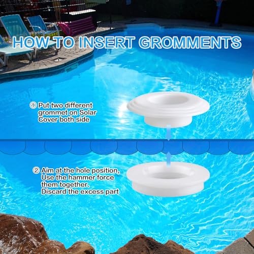 6 Pack Quick Drain Grommet Kit for Solar Heating Covers Water Drainage System