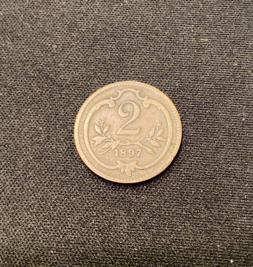 1897 Austria 2 Heller! ENN Coins
