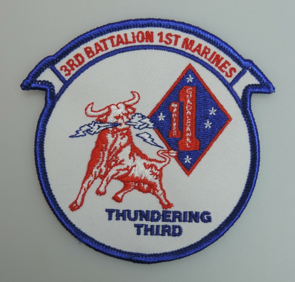 U.S. Marine Corps 3rd Battalion 1st Marines Thundering Third Patch