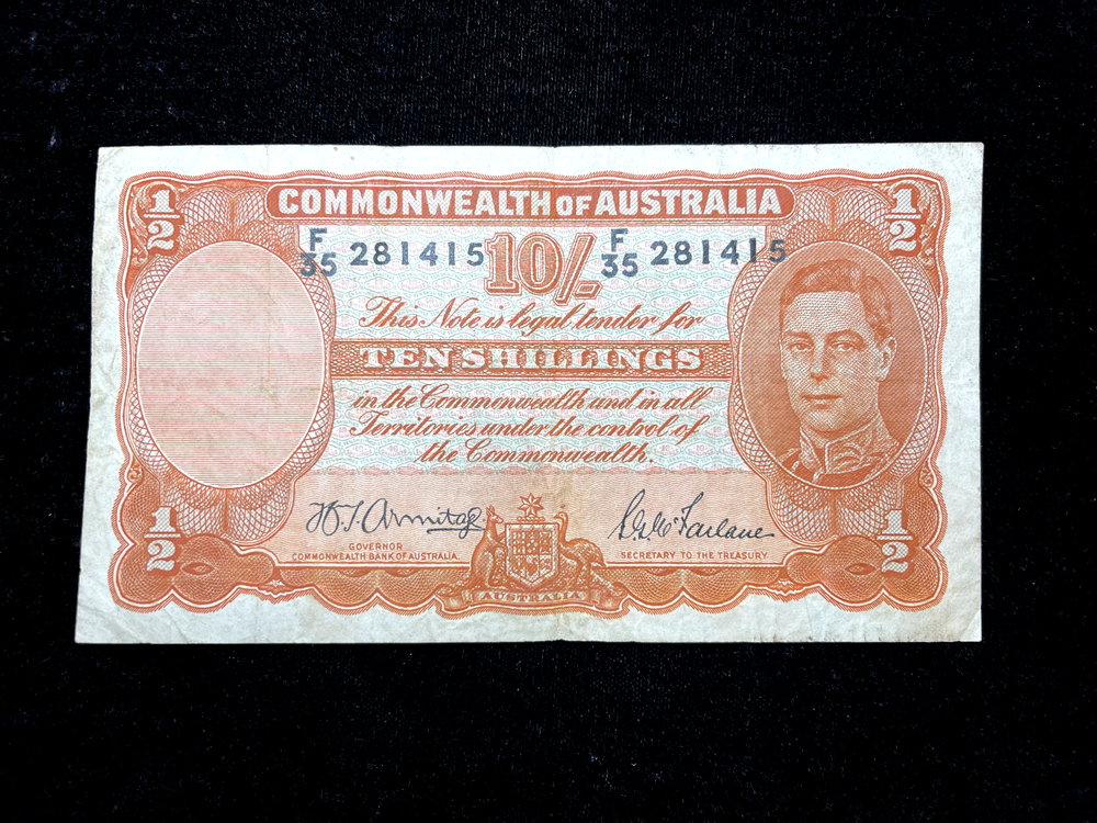 1941-48 Australia 10 Shillings Note (Armitage/ McFarlane)