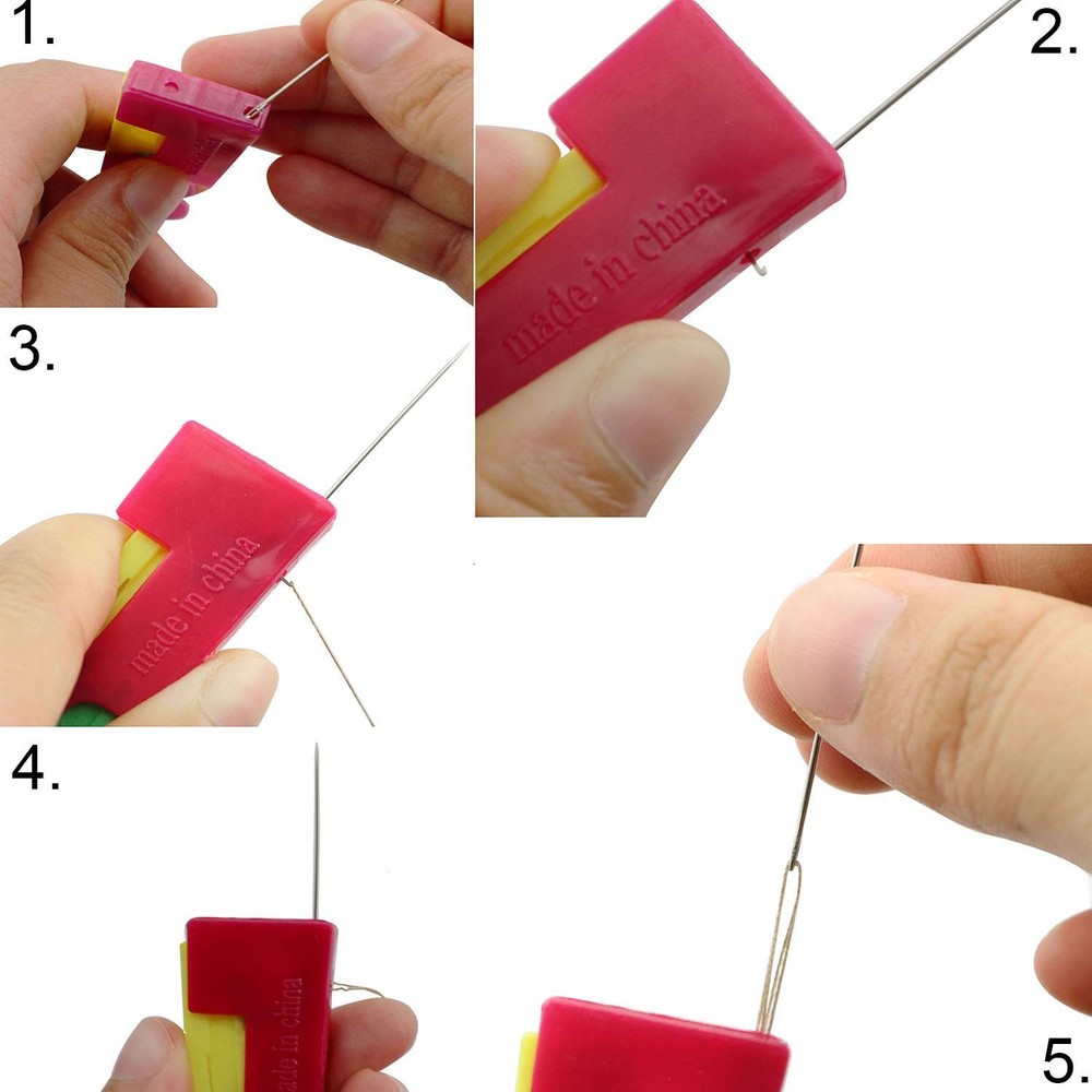 GSLSTGS 5PCS Automatic Sewing Needle Device Threader Thread Device Needle Thr...