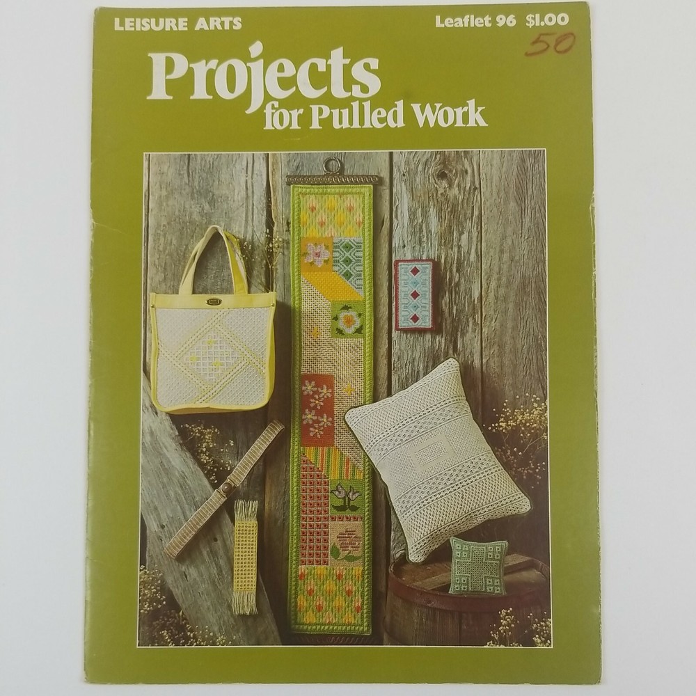 Projects for Pulled Work Leaflet 96 Leisure Arts 6 pages 1977