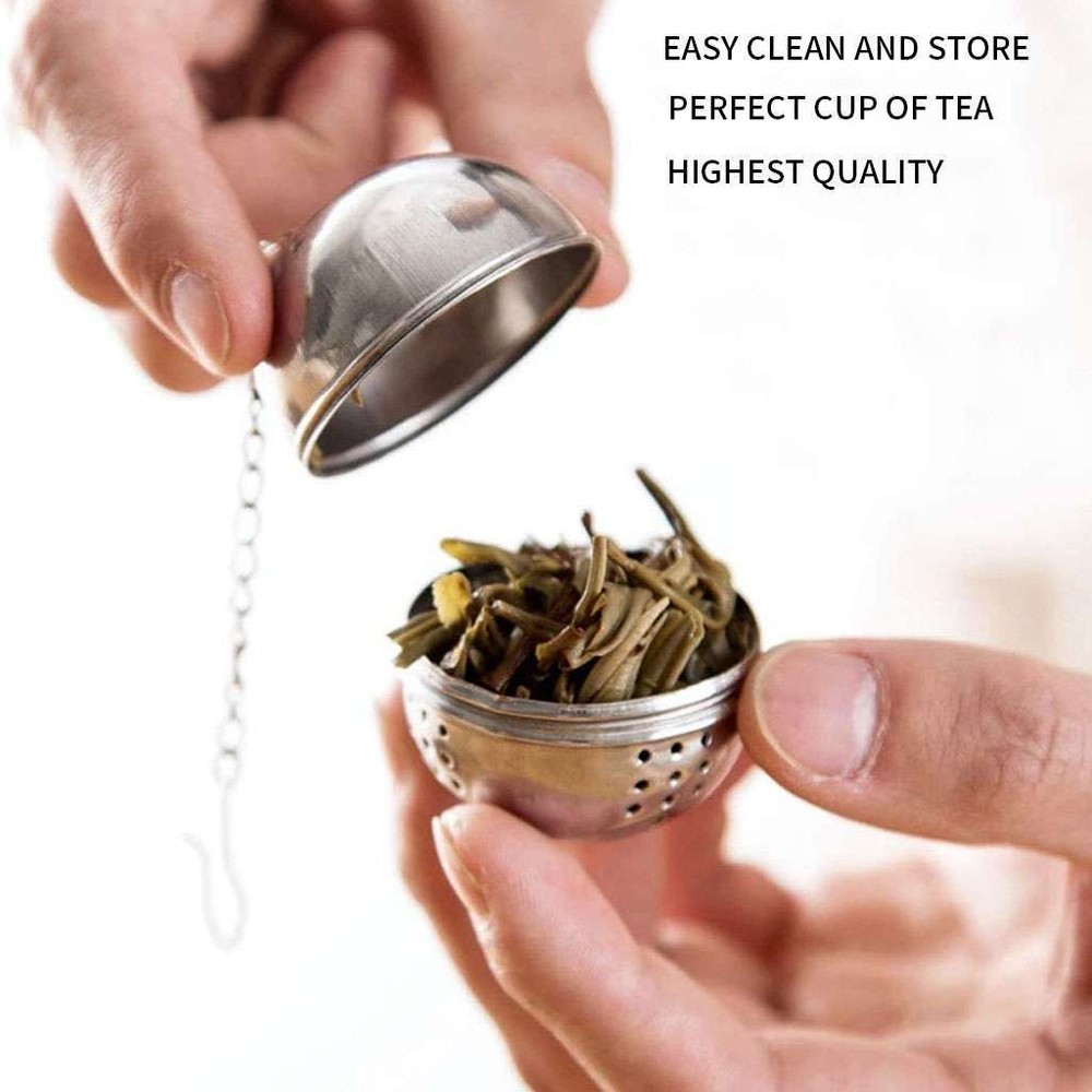 2Pcs Tea Infuser Ball Mesh Loose Leaf Strainer Stainless Steel Secure Locking US