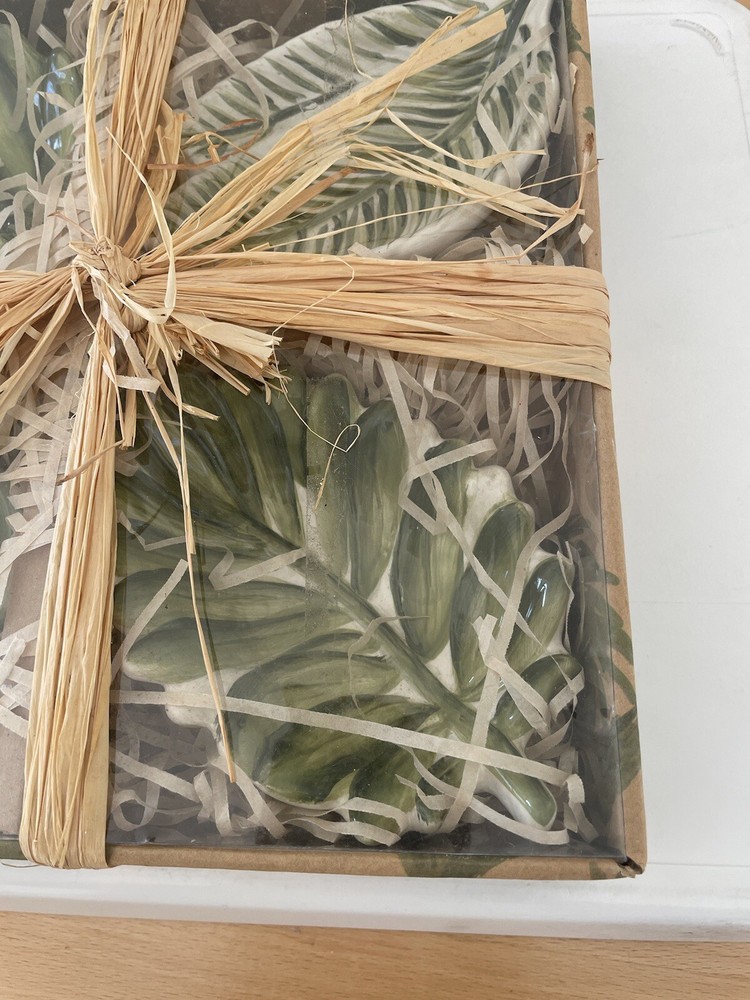 Leaf Dishes Gift Set - 4 In Set - For Dips, Candy - Boxed - NEW