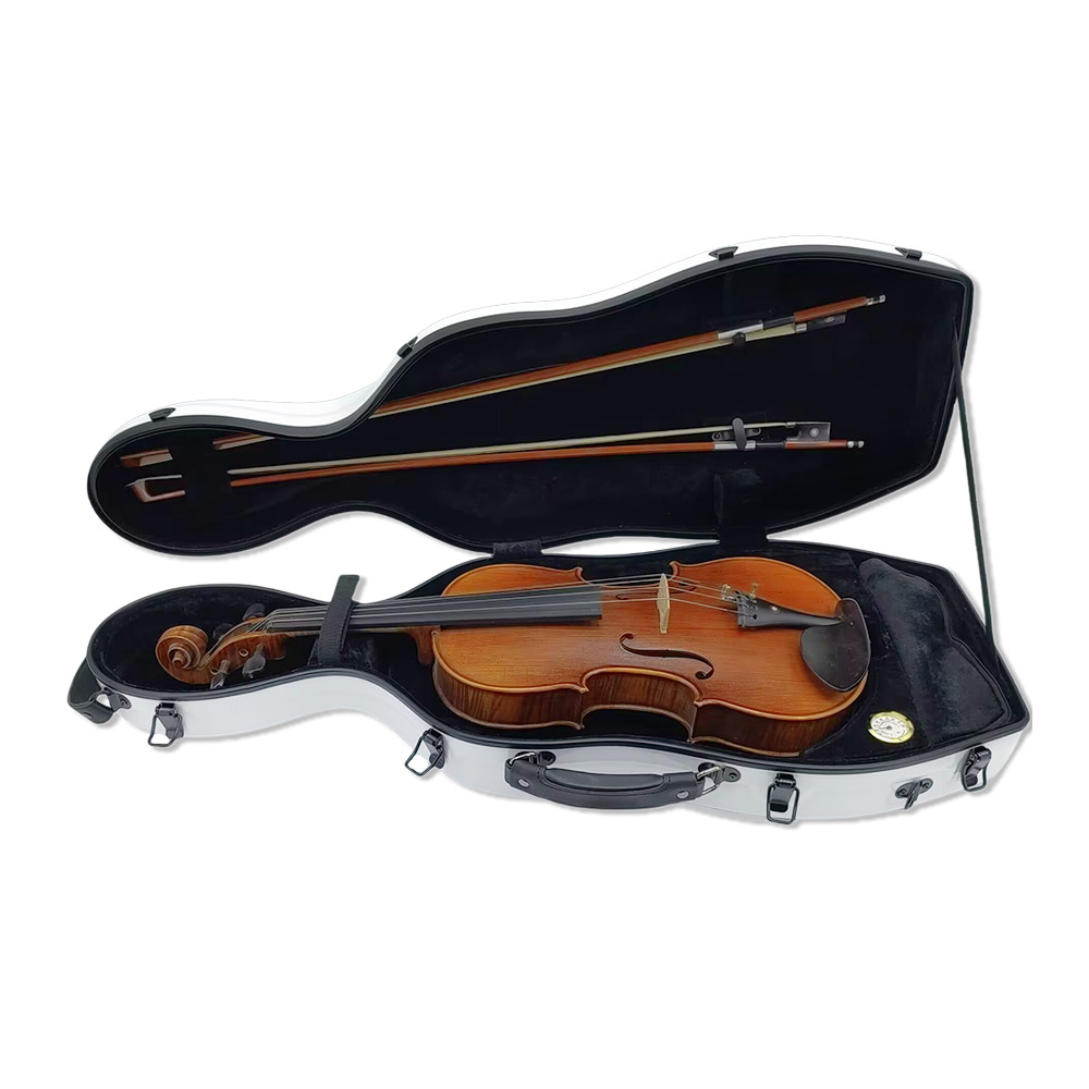 Advanced Viola Case Carbon Fiber Gourd-shaped Viola Box Strong Light White