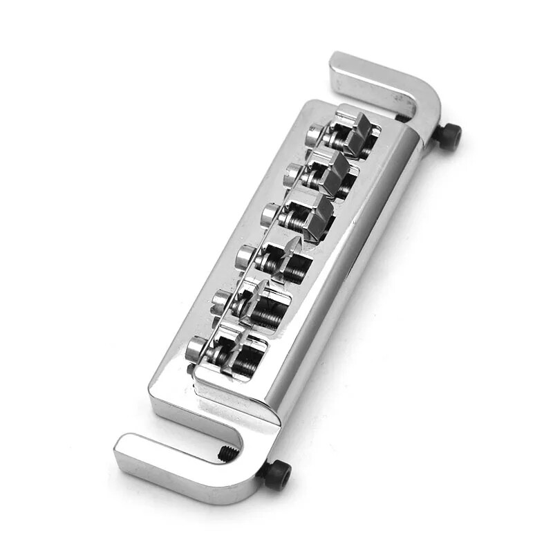 Big Type Wraparound Compensated 6 String Bridge Tailpiece for LP SG Style Guitar