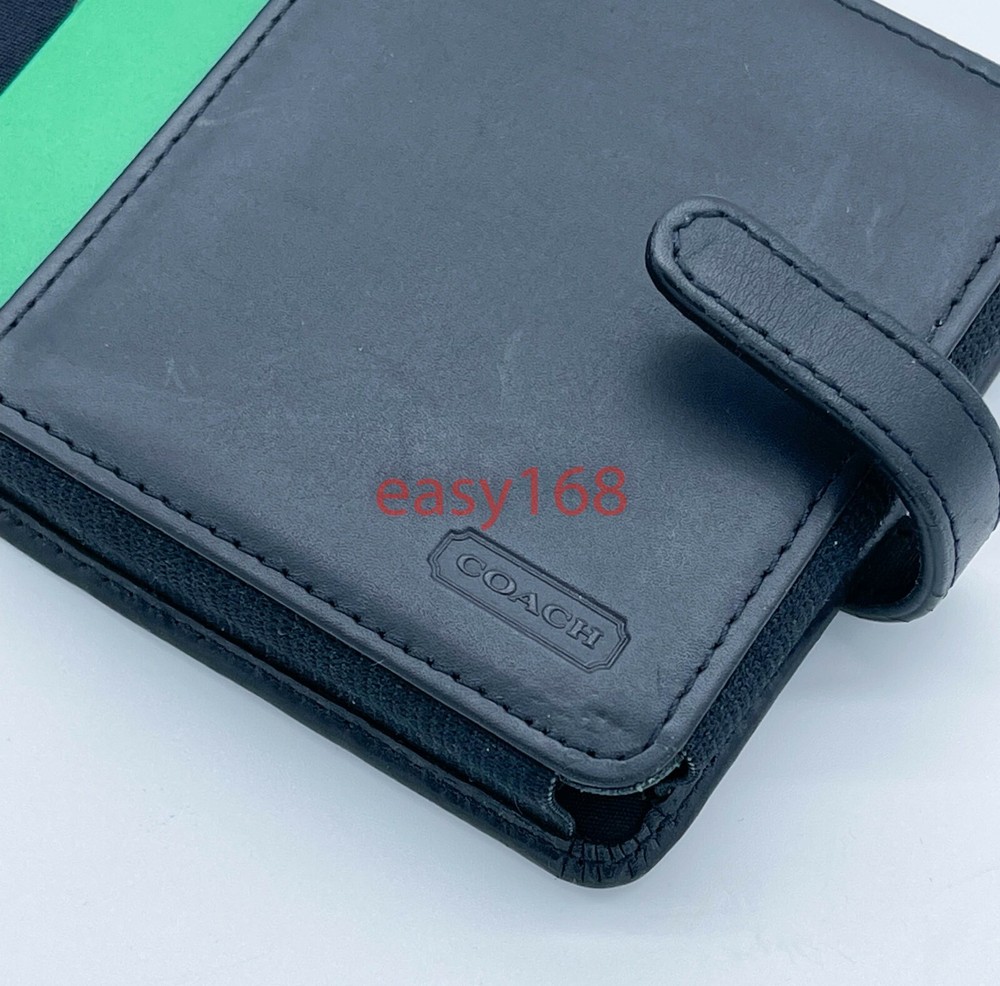 Coach 3.5 Floppy Disk PC Case Holder Black Leather