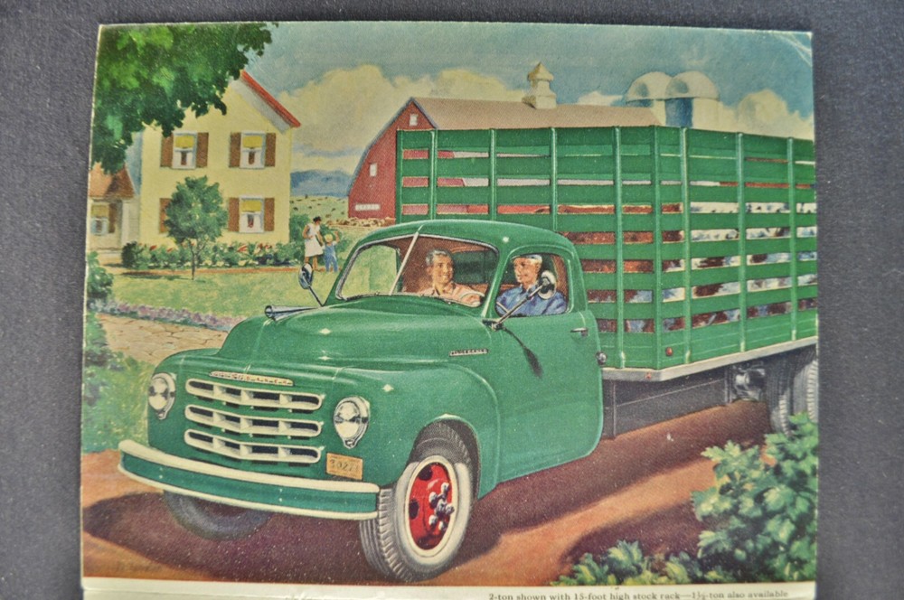 1953 Studebaker Truck Mailer Brochure Folder Stake Excellent Original 53